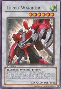 Turbo Warrior trading card from Duelist Pack 8: Yusei Fudo Turbo Warrior - Duelist Pack 8: Yusei Fudo YuGiOh trading card