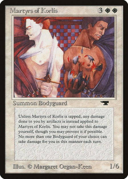 Martyrs of Korlis - Antiquities Magic: The Gathering trading card