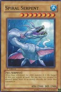 Spiral Serpent trading card from 5D's 2008 Starter Deck Spiral Serpent - 5D's 2008 Starter Deck YuGiOh trading card
