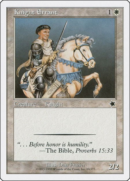 Knight Errant - Starter 1999 Magic: The Gathering trading card