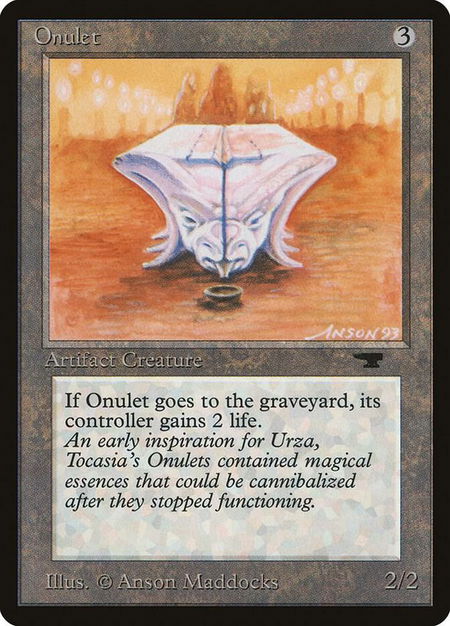 Onulet - Antiquities Magic: The Gathering trading card