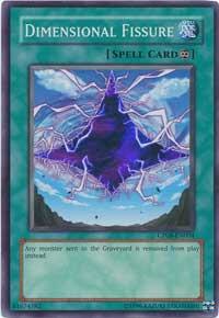 Dimensional Fissure trading card from Champion Pack 8 Dimensional Fissure - Champion Pack 8 YuGiOh trading card