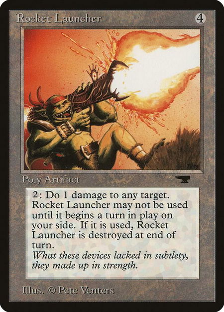 Rocket Launcher - Antiquities Magic: The Gathering trading card