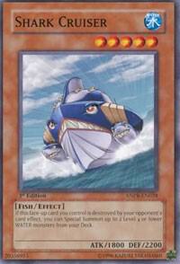 Shark Cruiser trading card from Ancient Prophecy Shark Cruiser - Ancient Prophecy YuGiOh trading card