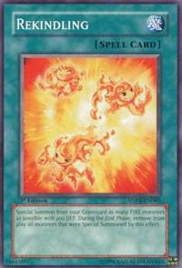 Rekindling trading card from Ancient Prophecy Rekindling - Ancient Prophecy YuGiOh trading card