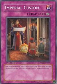 Imperial Custom trading card from Ancient Prophecy Imperial Custom - Ancient Prophecy YuGiOh trading card