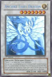 Ancient Fairy Dragon (Ghost Rare) trading card from Ancient Prophecy Ancient Fairy Dragon (Ghost Rare) - Ancient Prophecy YuGiOh trading card