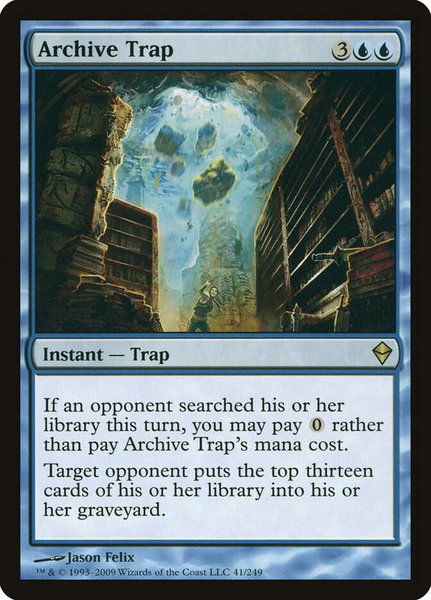 Archive Trap - Zendikar Magic: The Gathering trading card