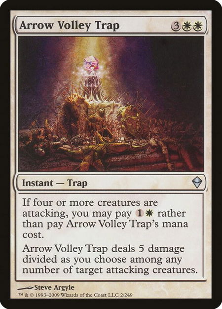 Arrow Volley Trap trading card from Zendikar Arrow Volley Trap - Zendikar Magic: The Gathering trading card