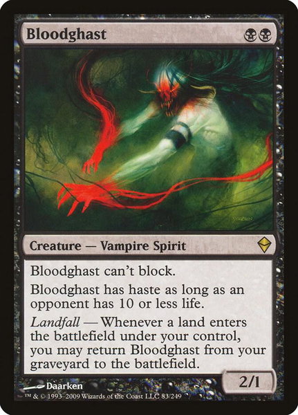 Bloodghast - Zendikar Magic: The Gathering trading card