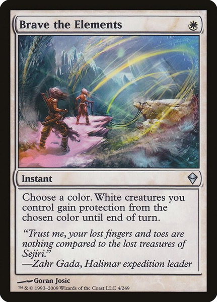 Brave the Elements - Zendikar Magic: The Gathering trading card