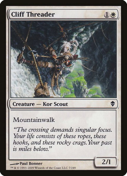 Cliff Threader - Zendikar Magic: The Gathering trading card