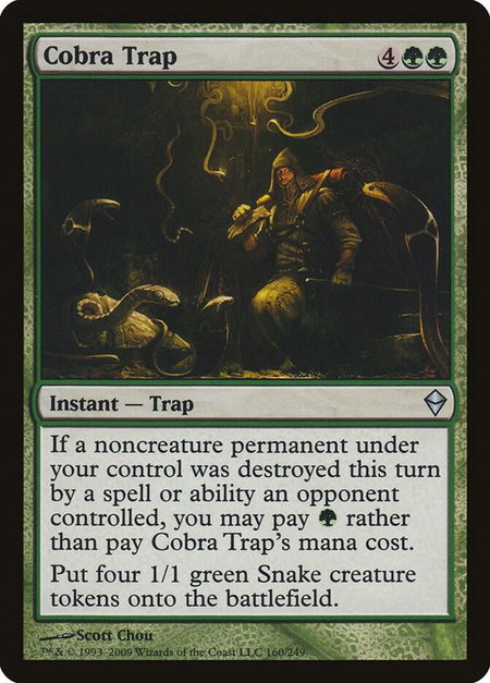 Cobra Trap - Zendikar Magic: The Gathering trading card