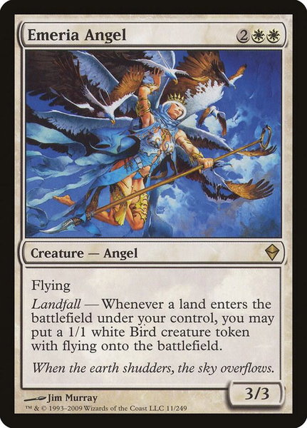 Emeria Angel - Zendikar Magic: The Gathering trading card