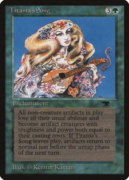 Titania's Song - Antiquities Magic: The Gathering trading card