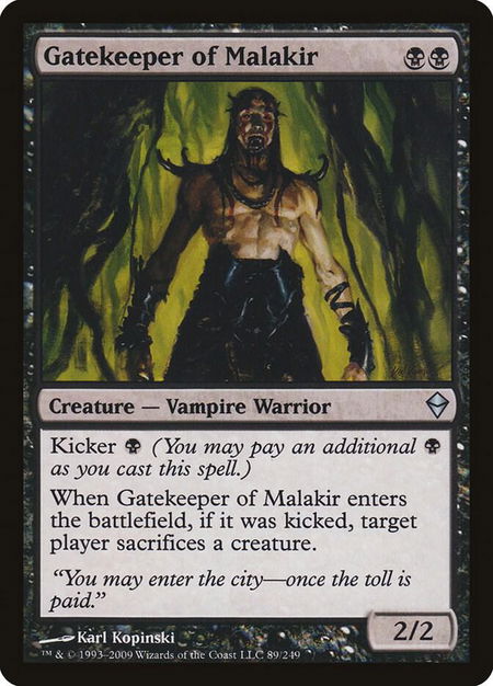 Gatekeeper of Malakir - Zendikar Magic: The Gathering trading card