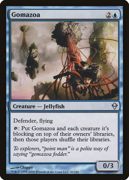 Gomazoa trading card from Zendikar Gomazoa - Zendikar Magic: The Gathering trading card