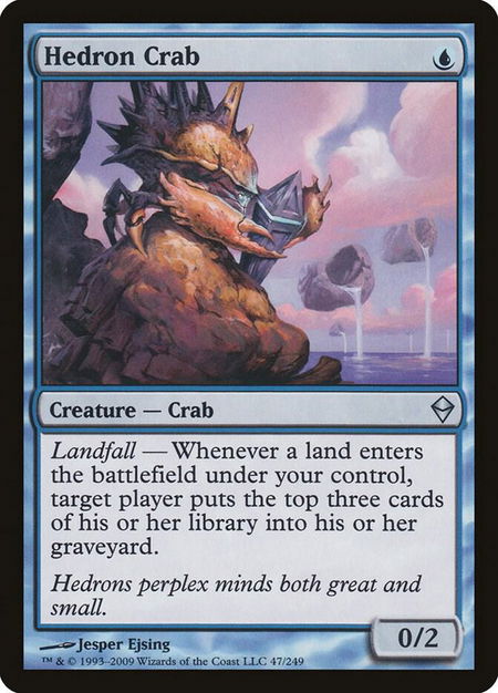 Hedron Crab - Zendikar Magic: The Gathering trading card