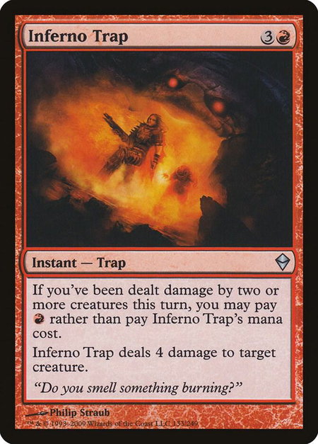 Inferno Trap - Zendikar Magic: The Gathering trading card