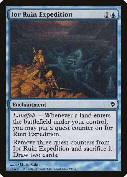 Ior Ruin Expedition trading card from Zendikar Ior Ruin Expedition - Zendikar Magic: The Gathering trading card