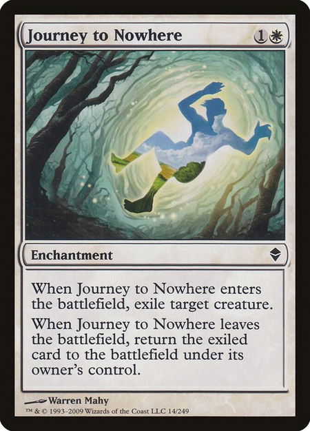 Journey to Nowhere - Zendikar Magic: The Gathering trading card