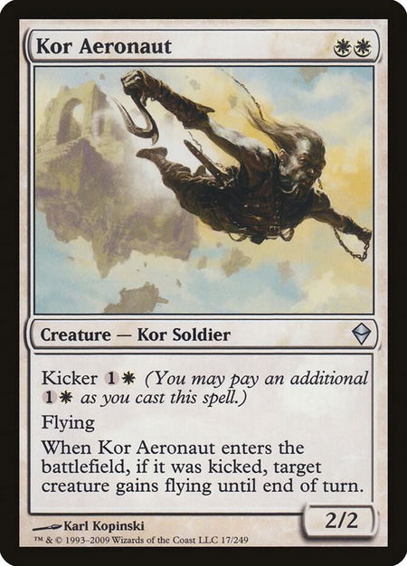 Kor Aeronaut - Zendikar Magic: The Gathering trading card