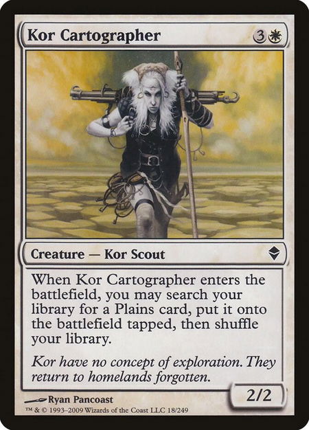 Kor Cartographer - Zendikar Magic: The Gathering trading card