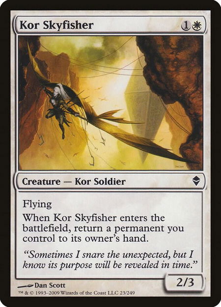 Kor Skyfisher - Zendikar Magic: The Gathering trading card