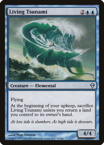 Living Tsunami trading card from Zendikar Living Tsunami - Zendikar Magic: The Gathering trading card