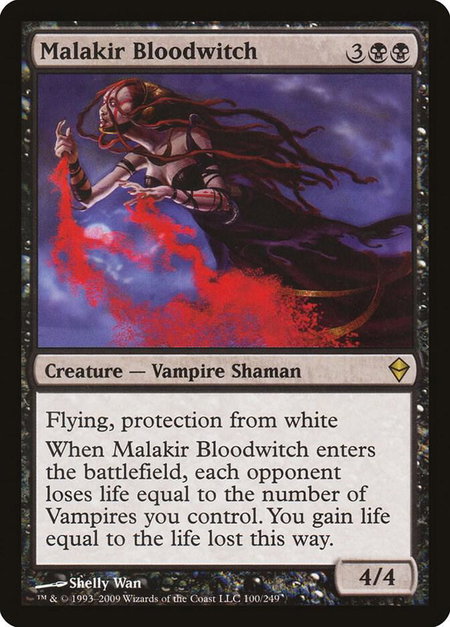 Malakir Bloodwitch - Zendikar Magic: The Gathering trading card