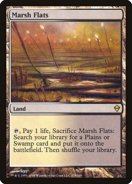 Marsh Flats - Zendikar Magic: The Gathering trading card