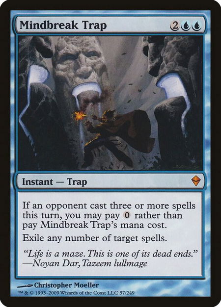 Mindbreak Trap trading card from Zendikar Mindbreak Trap - Zendikar Magic: The Gathering trading card