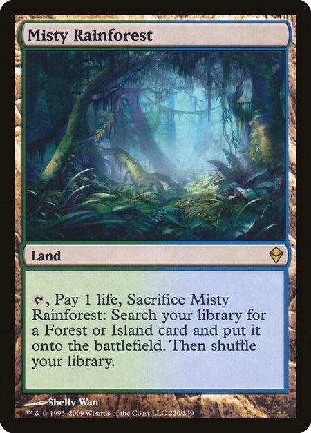 Misty Rainforest - Zendikar Magic: The Gathering trading card