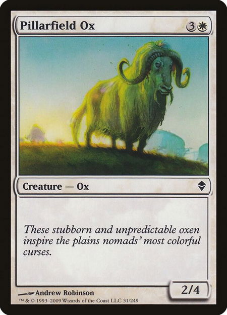 Pillarfield Ox - Zendikar Magic: The Gathering trading card