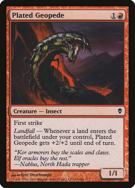 Plated Geopede - Zendikar Magic: The Gathering trading card