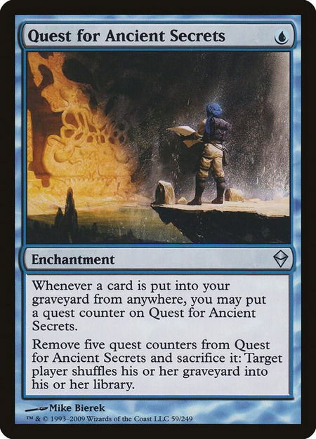 Quest for Ancient Secrets trading card from Zendikar Quest for Ancient Secrets - Zendikar Magic: The Gathering trading card