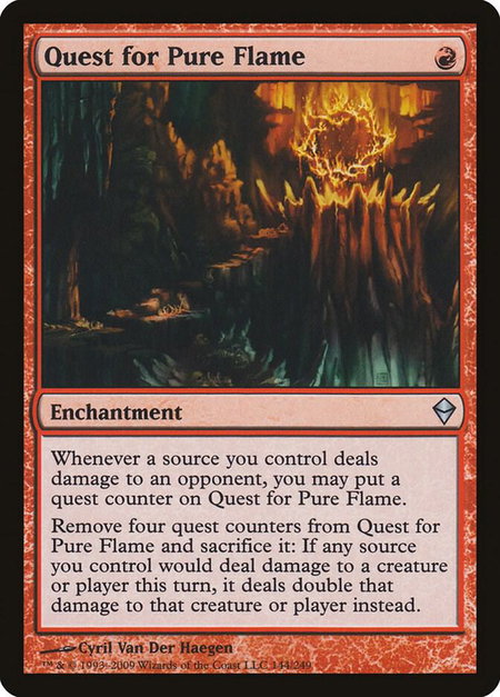 Quest for Pure Flame - Zendikar Magic: The Gathering trading card