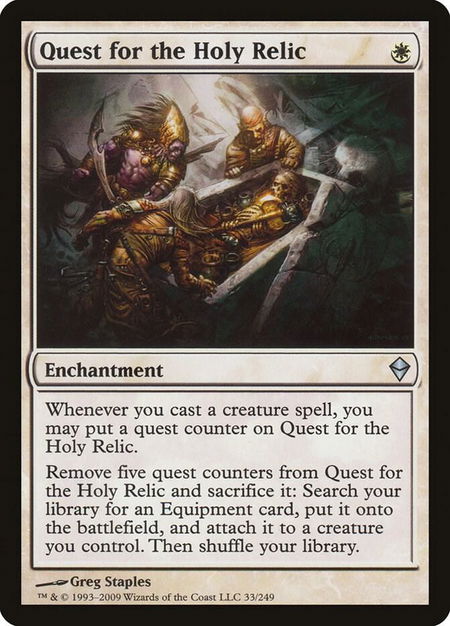 Quest for the Holy Relic trading card from Zendikar Quest for the Holy Relic - Zendikar Magic: The Gathering trading card