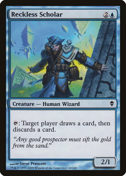 Reckless Scholar - Zendikar Magic: The Gathering trading card