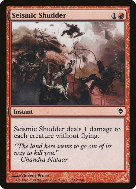 Seismic Shudder - Zendikar Magic: The Gathering trading card