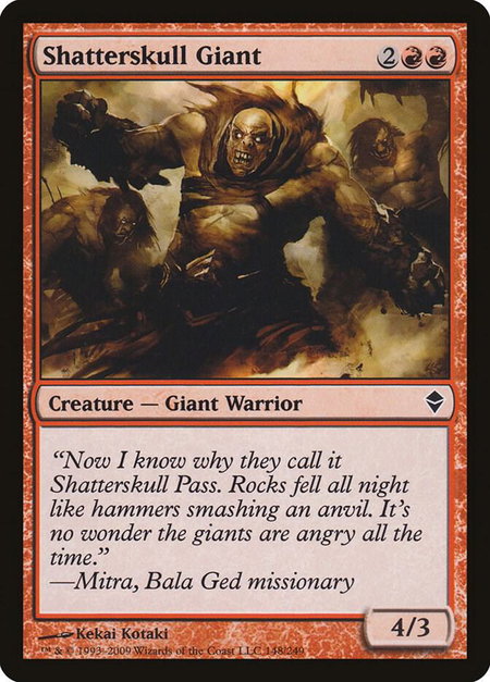 Shatterskull Giant - Zendikar Magic: The Gathering trading card