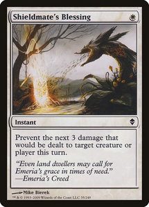 Shieldmate's Blessing - Zendikar (ZEN) #35 - Common Magic: The Gathering Trading Card