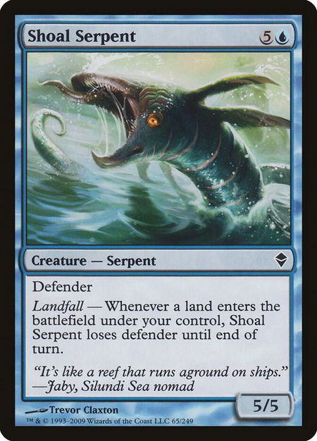 Shoal Serpent - Zendikar Magic: The Gathering trading card