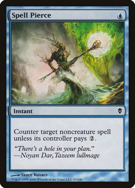 Spell Pierce - Zendikar Magic: The Gathering trading card