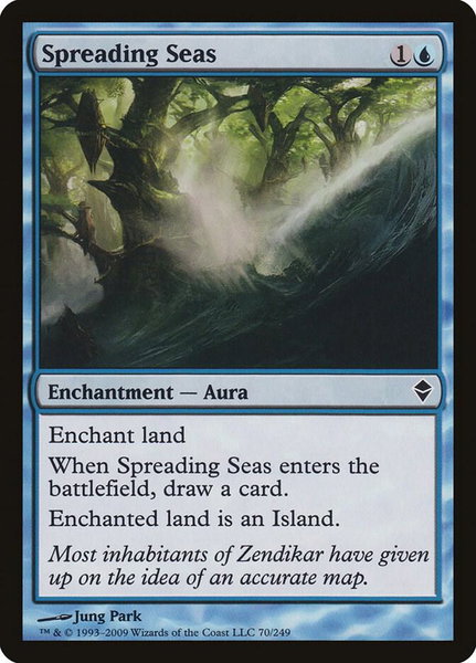 Spreading Seas - Zendikar Magic: The Gathering trading card