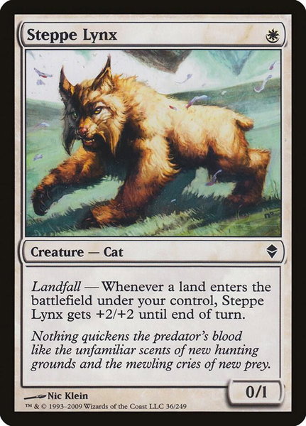 Steppe Lynx - Zendikar Magic: The Gathering trading card
