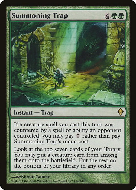 Summoning Trap - Zendikar Magic: The Gathering trading card