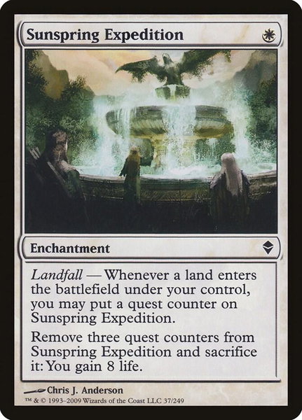 Sunspring Expedition - Zendikar Magic: The Gathering trading card