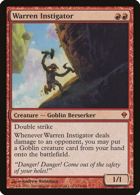 Warren Instigator - Zendikar Magic: The Gathering trading card