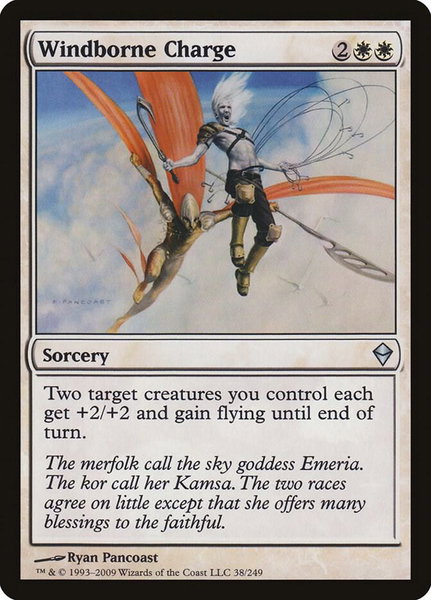 Windborne Charge - Zendikar Magic: The Gathering trading card